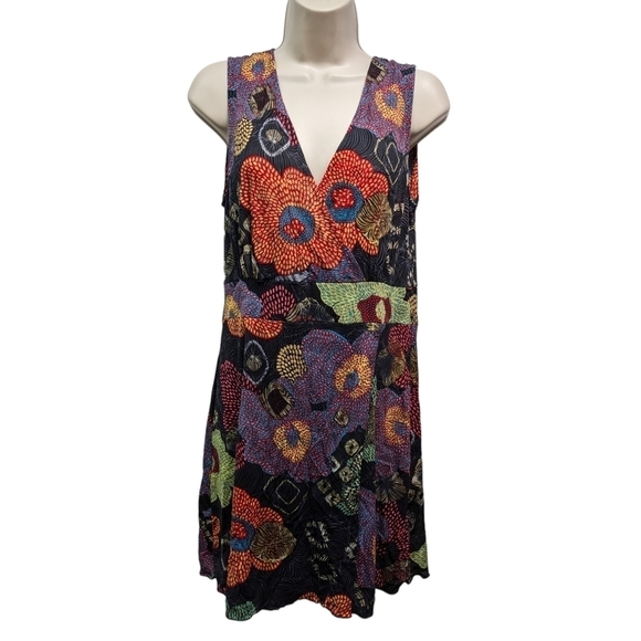 Endless Knot Art Nylon Slip Dress Sz M - Picture 1 of 8